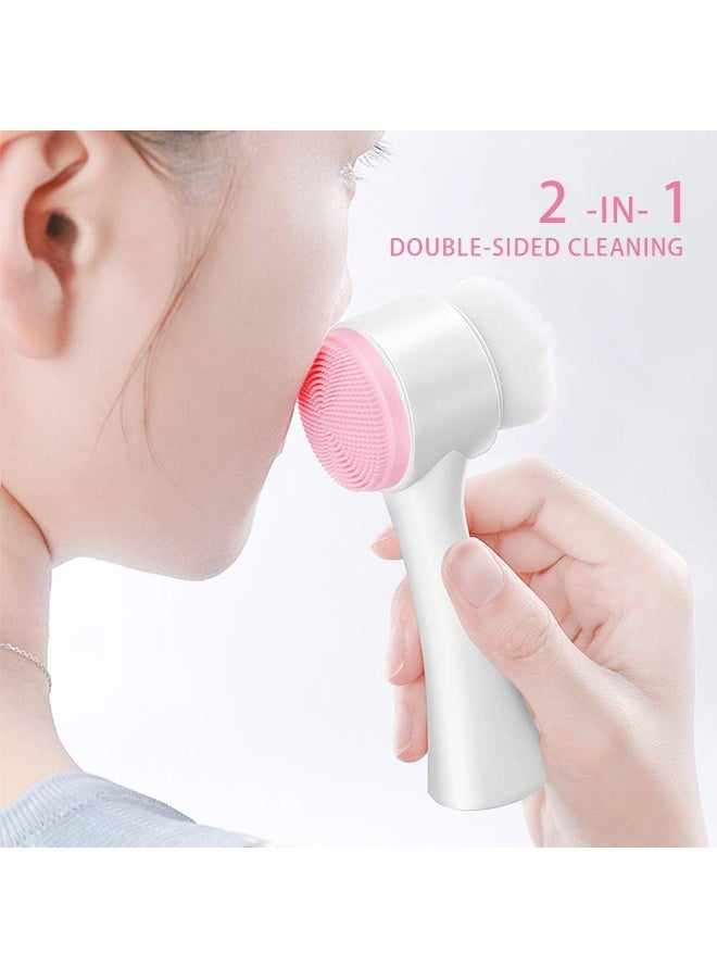 فرشاة تقشير الوجه ذات الوجهين - منظف متعدد الألوان للرؤوس السوداء لتنظيف المسام بعمق في المنزل - Image 2